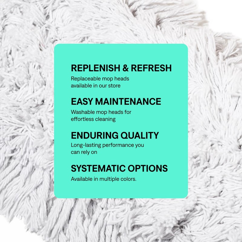 Tidy Tools 48 Inch Commercial Dust Mop Replacement Head â€“ Reusable Cotton Dust Mop Refill for Floor Cleaning and Janitorial Use - Image 2